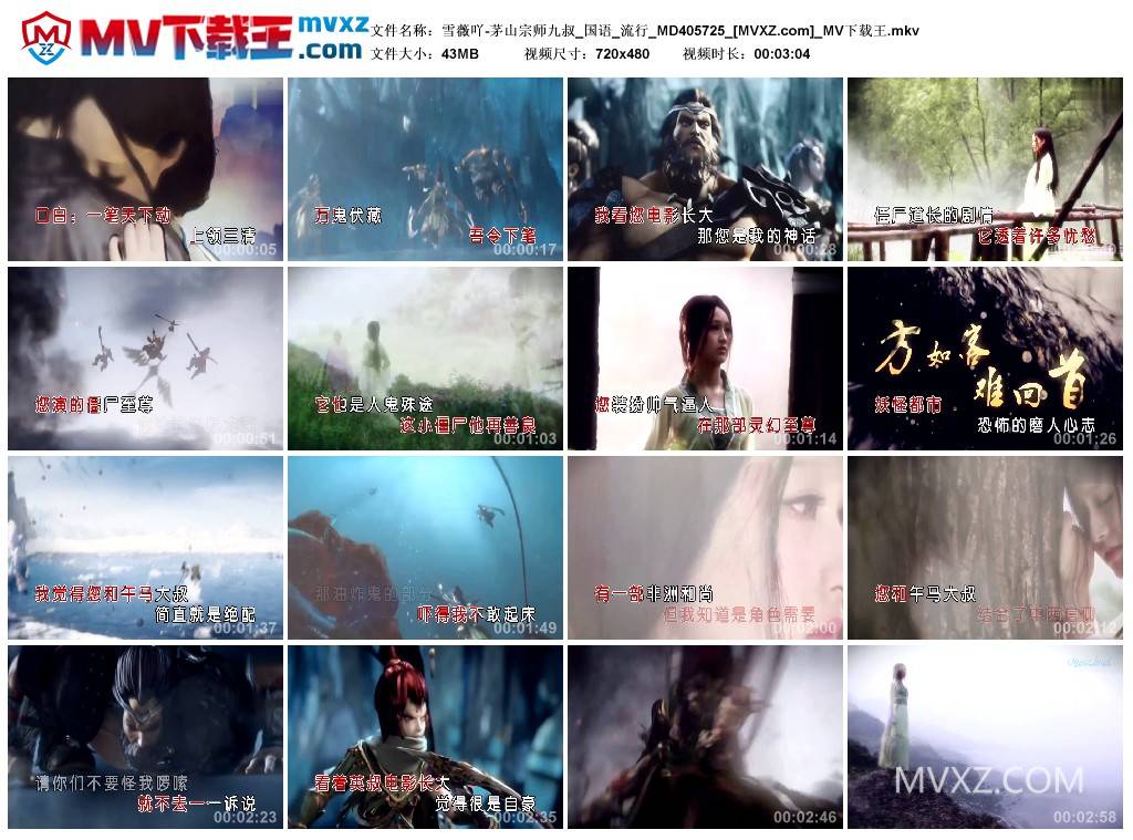雪薇吖-茅山宗师九叔_国语_流行_MD405725